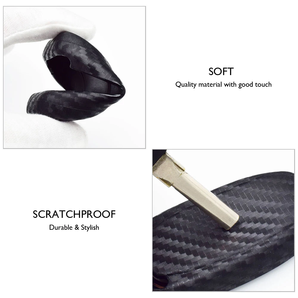 Углерода силиконовый чехол для ключей от машины Hyundai I30 IX35 Avante Verba Kia K2 K5 Рио Cerato Ceed