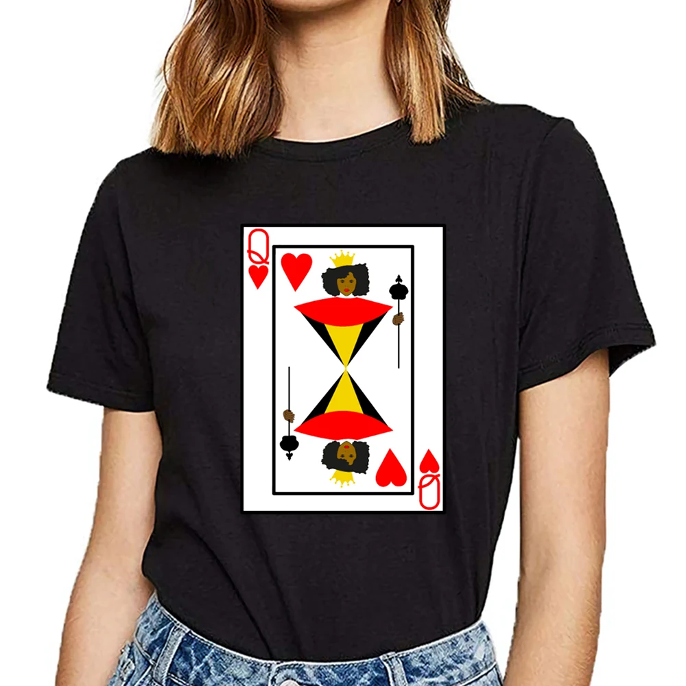 Топы Футболка женская черная Королева сердец комиксы надписи на заказ футболка |