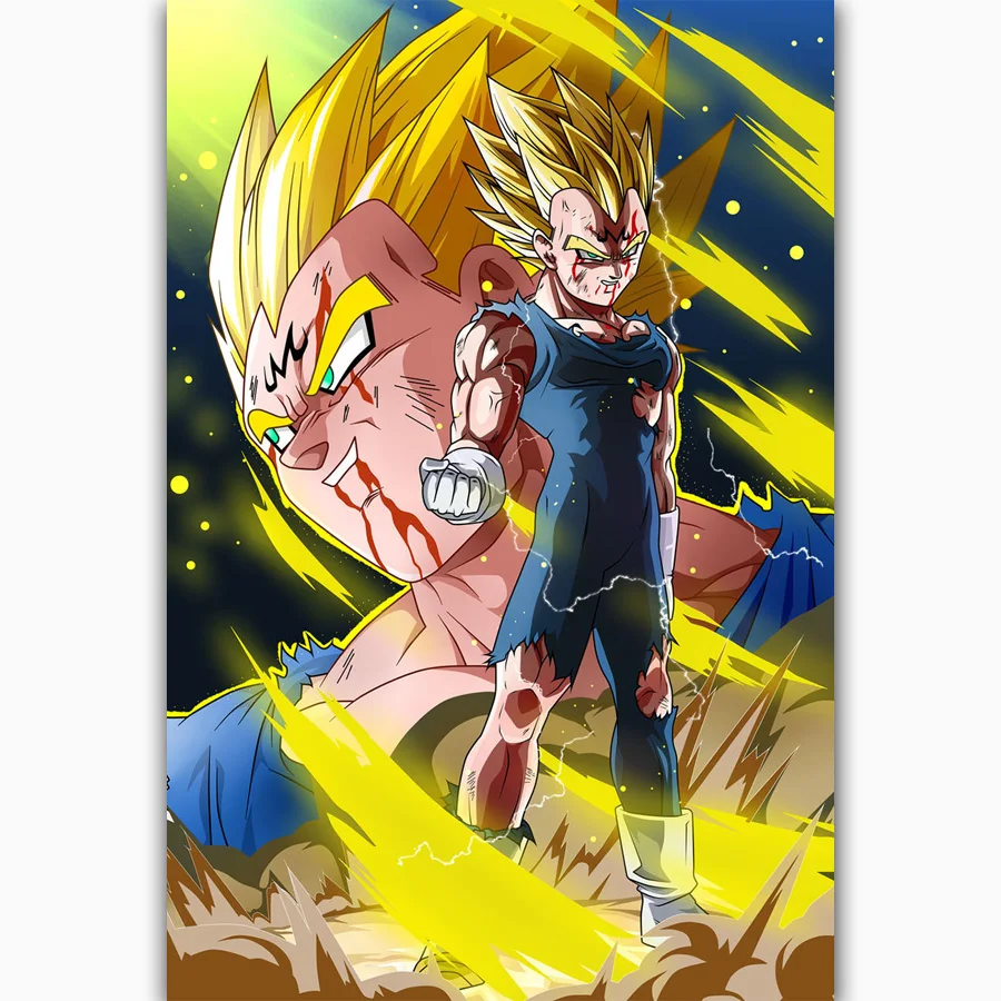 MQ3679 Dragon Ball супер ультра инстинкт Гоку японского Аниме Комикс плакат Шелковый светильник на холсте домашний декор для спальни Настенная картина печать - Цвет: Прозрачный