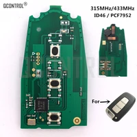qcontrol car remote smart key circuit board for hyundai 315mhz 433mhz i30 i45 ix35 genesis equus veloster tucson sonata elantra