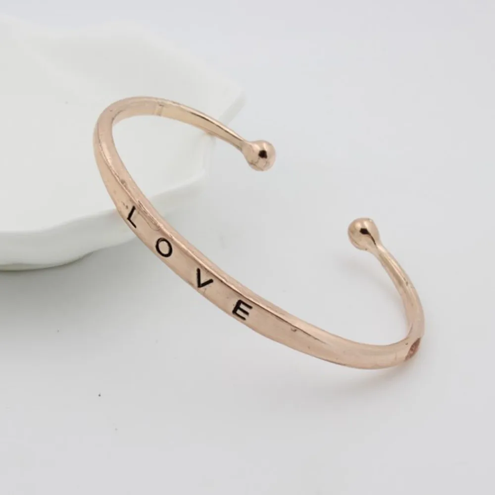 1 шт. модный стиль женский мужской браслет на запястье с надписью Love ювелирные