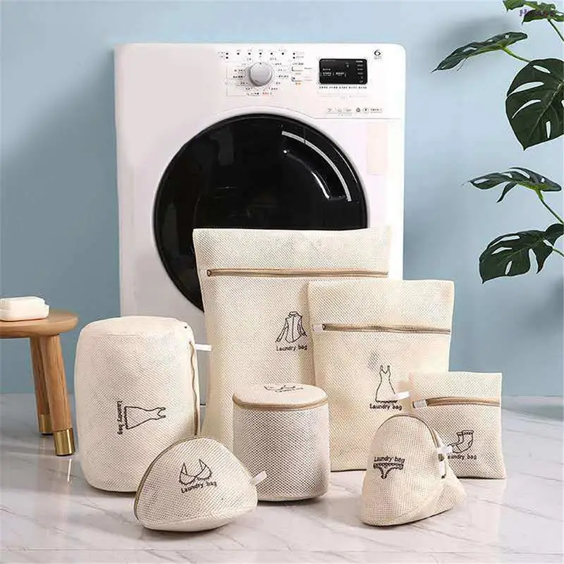 

Сетчатая Сумка из полиэстера для грязного белья, сетчатый органайзер для бюстгальтера с вышивкой