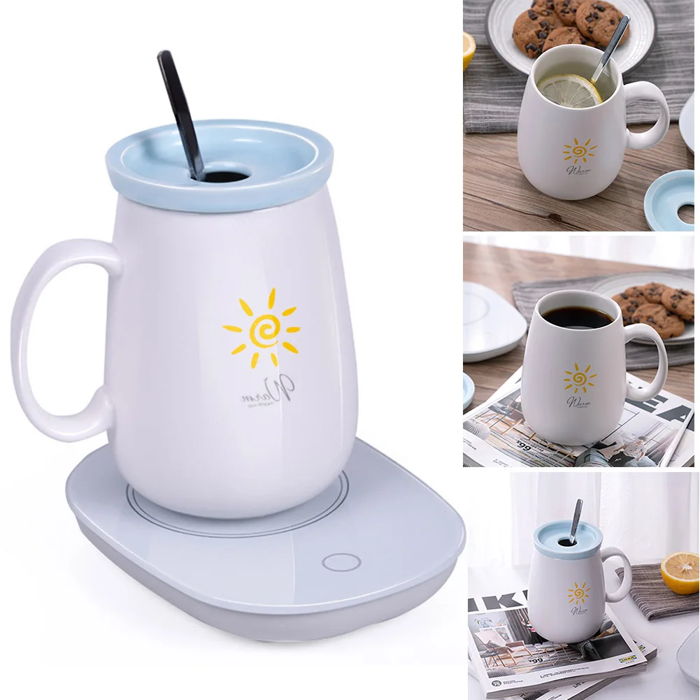 

Mug Warmer Coffee Warmer Keep Temperature 55 Degrees Celsius for Office/Home Include Mug Spoon TT-best
