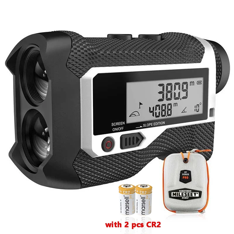 

Mileseey 800m Laser Golf Rangefinder Slope Adjusted Flag-Lock vibration Distance Meter Telescope Hunting