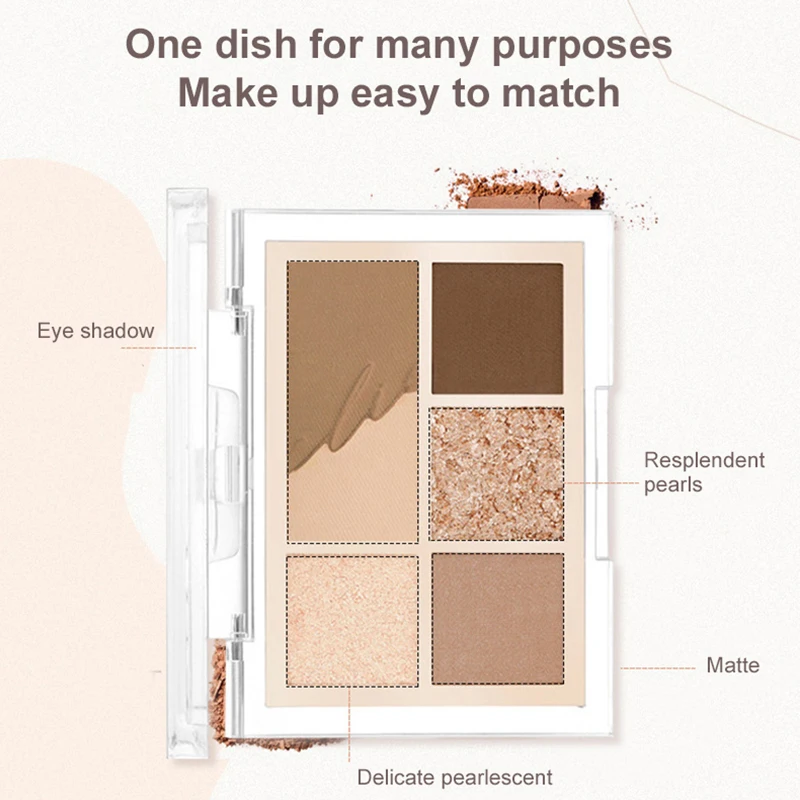 Палитра теней для век 6 цветов подсвечивающие миниатюрные летние сухие тени