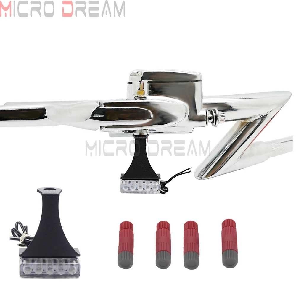 Мини светодиодный указатель поворота лампа указателя с кронштейнами для Harley Honda