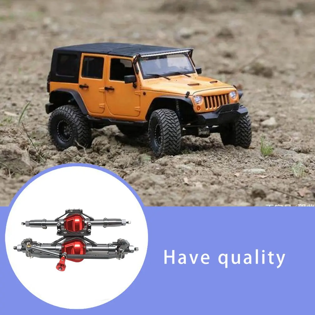 

1Set 1/10 Rc Car Complete Alloy CNC Metal Front And Rear Axle With Arm CNC Machined For 1:10 Rc Crawler AXIAL SCX10 RC4WD S242
