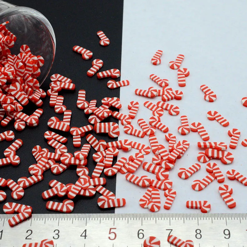 100 г/лот Рождественская полимерная глина красно белая с конфетти для рукоделия