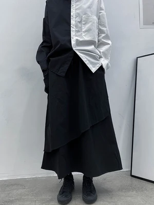 Темно-серая юбка с высокой талией для женщин осень 2020 новый стиль средняя длина