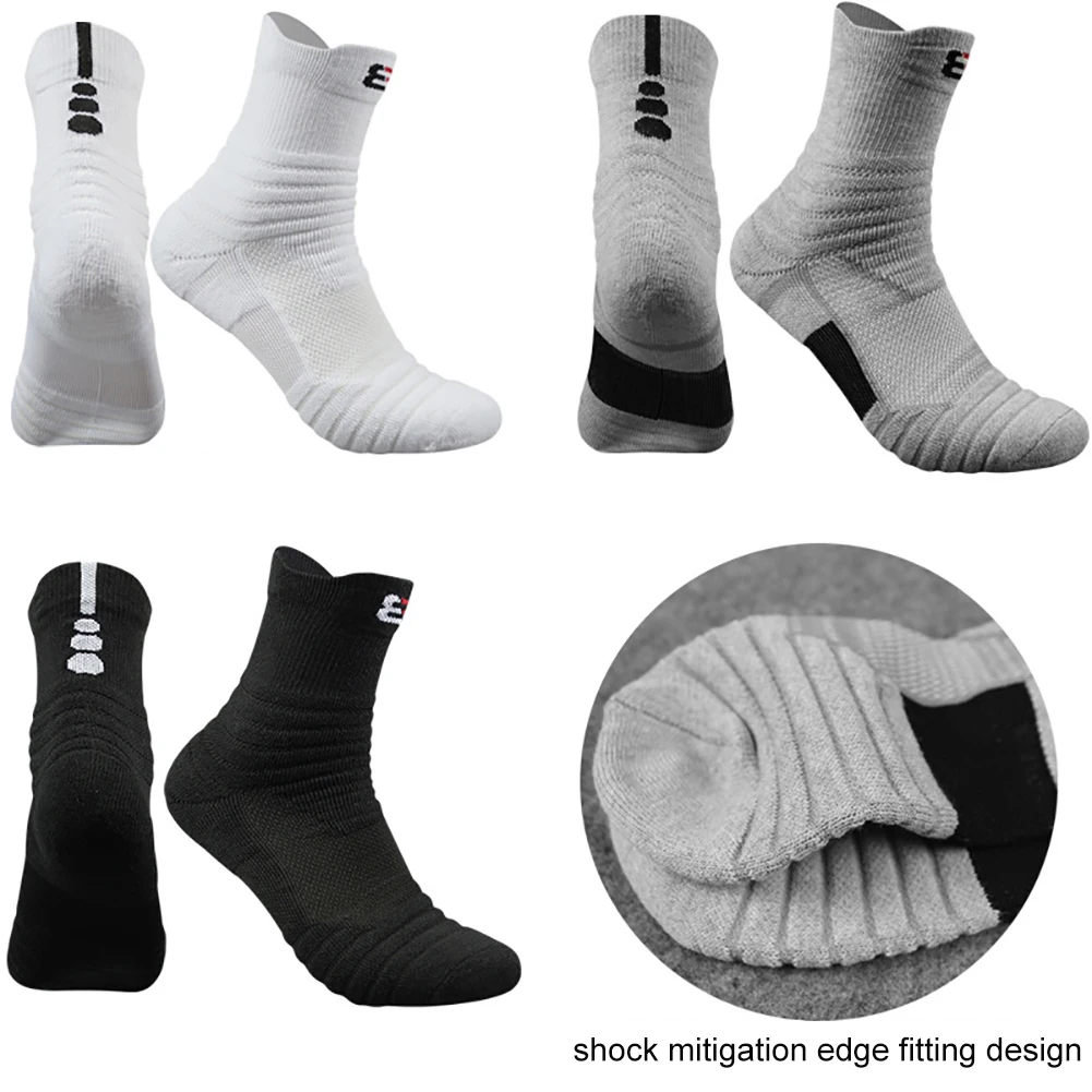 Мужские уличные спортивные носки для бега баскетбола дышащие противоскользящие