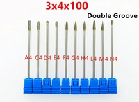 1pcs 3x4x100mm tungsten carbide burr 3mm rob for dremel grinder grinding cutting rotary tools