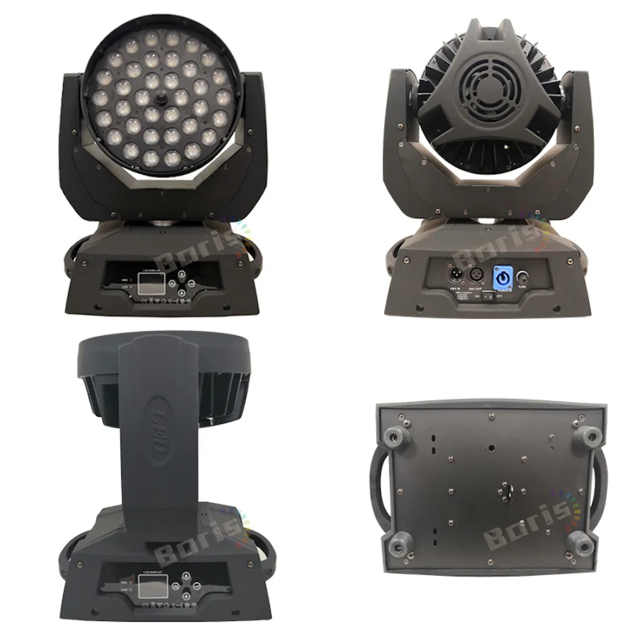 Беспошлинный 12-кратный Светодиодный прожектор с вращающейся головкой 36x10 Вт RGBW 4