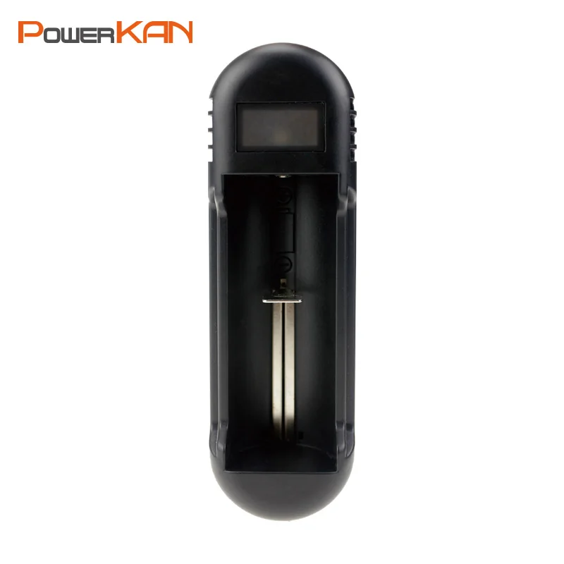 

Single-slot lithium-ion battery charger with USB port, suitable for various types of rechargeable lithium batteries