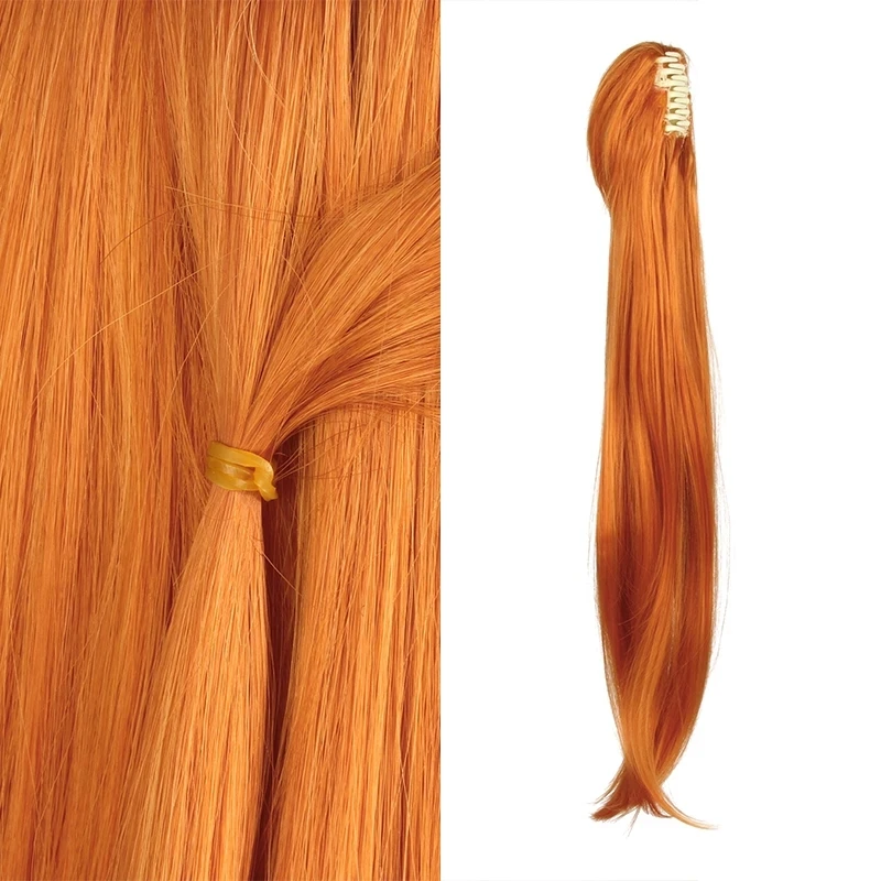 Anime Asuka Langley Soryu Cosplay Wig Long Orange Heat Resistant Costume Synthetic Hair Women Headwear