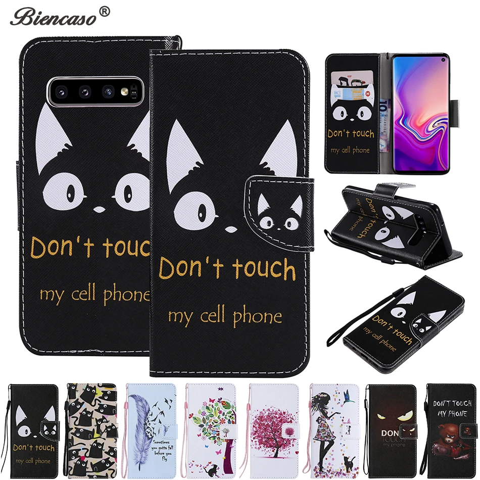 Кожаный чехол книжка с бумажником для Samsung Galaxy S10 5G S10E S9 S8 Plus S7 Edge S6 A6 A8 A7 A9 2018 A50 A30S A50S