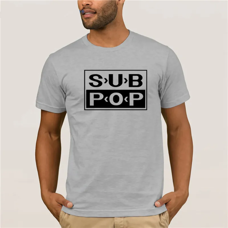 SUB POP футболка запись рок музыки символ для мужчин s лето| |