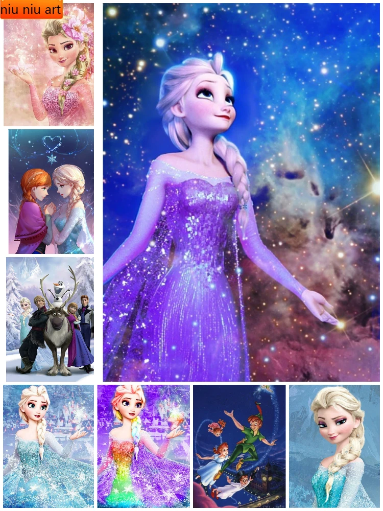 

5D DIY Disney Frozen Full Diamond Embroidery Diamond Painting Diamond Inlaid Diamond Mosaic Cross Stitch Kits Room Decoration