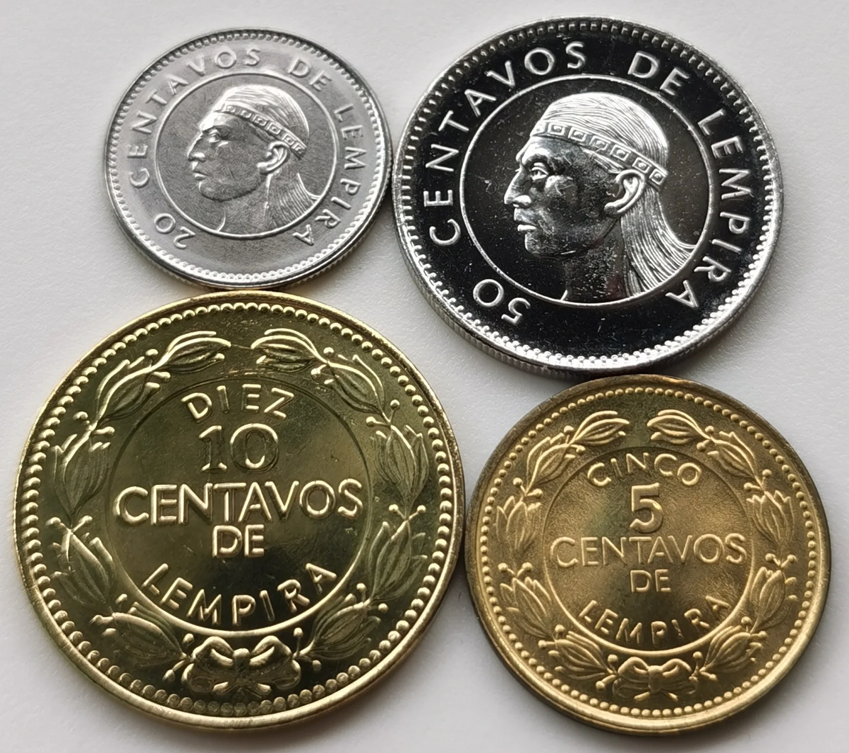 Гондурас 1999 10 2007 5 20 50 центов полный набор 4 штуки Unc оригинальная коллекция