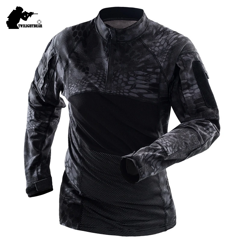 Военная Униформа Для мужчин камуфляж тактический футболка брендовая детская с