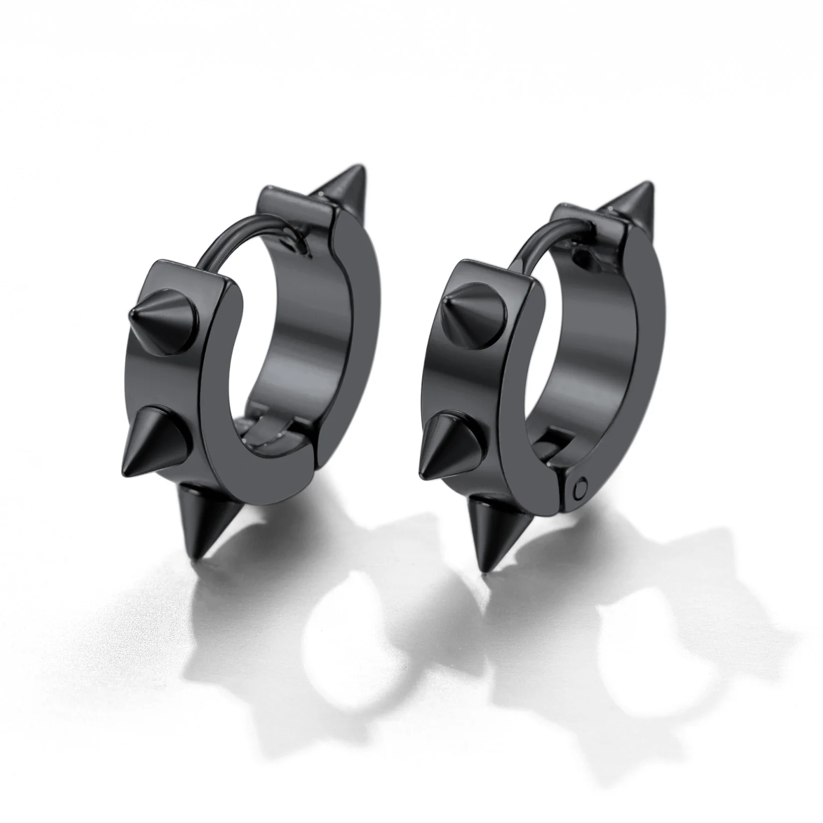 Мужская искусственная кожа Панк Готический Байкер в стиле хип-хоп черная 316L