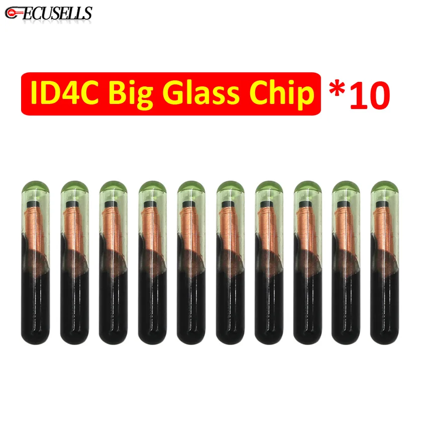 10 шт./лот ID4C Большой Стеклянный чип (после продажи) ID 4C Автомобильный ключ для Ford