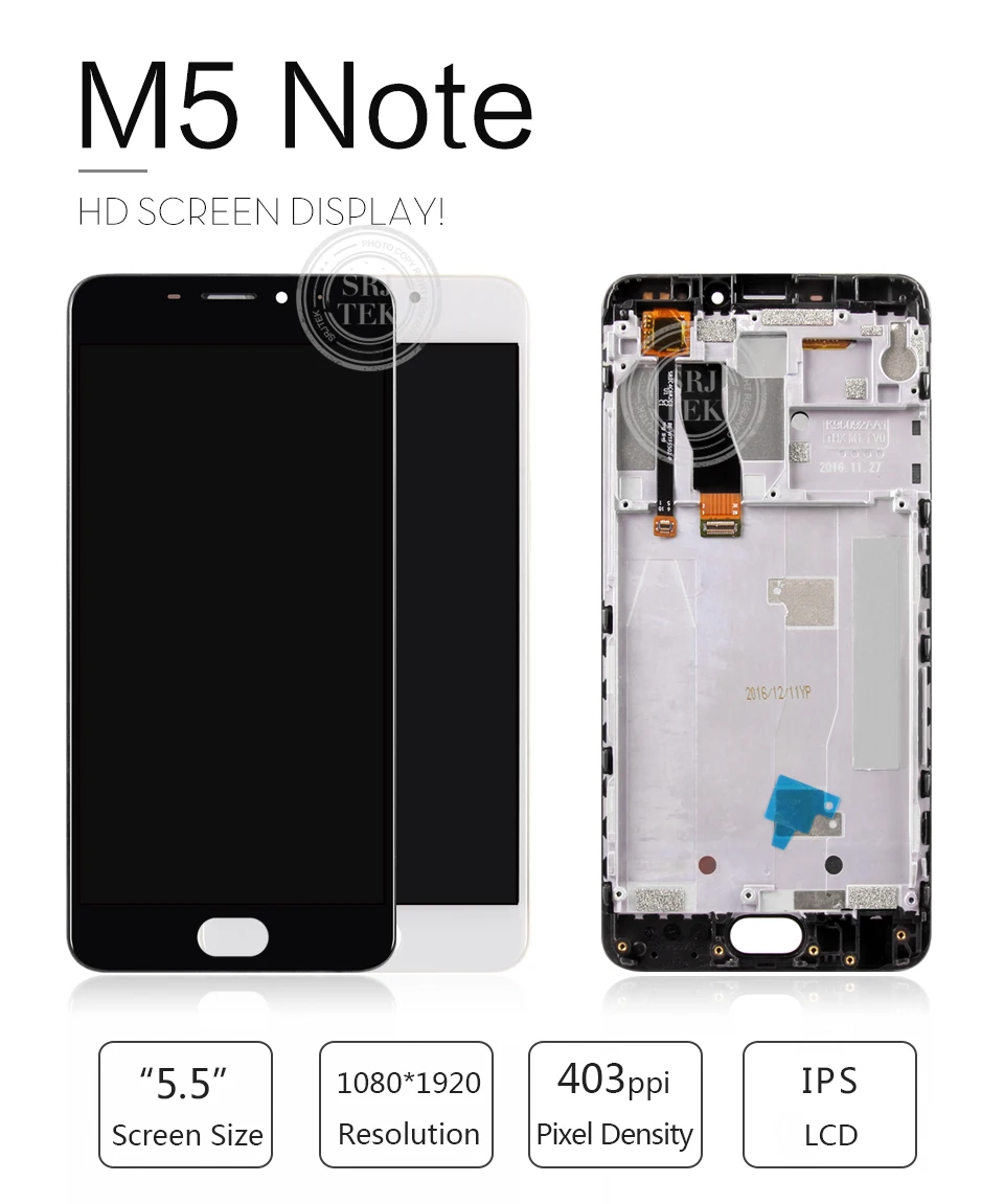 Протестированный 5,5 ''ЖК-дисплей для MEIZU M5 NOTE, сенсорный экран с рамкой, ЖК-дисплей для MEIZU M5 note, дисплей M621H M621M M621Q