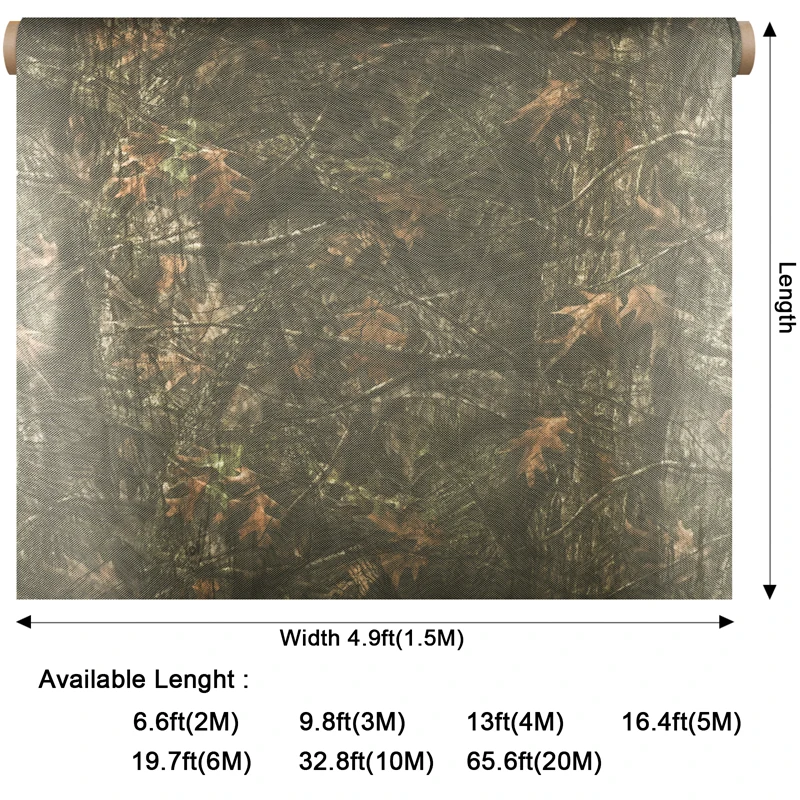 

1.5M Width 300D Super Maple Camouflage Nets Sun Shelter 100% Polyester Camping Hunting Camo Netting Ourdoor Home Garden Awnings