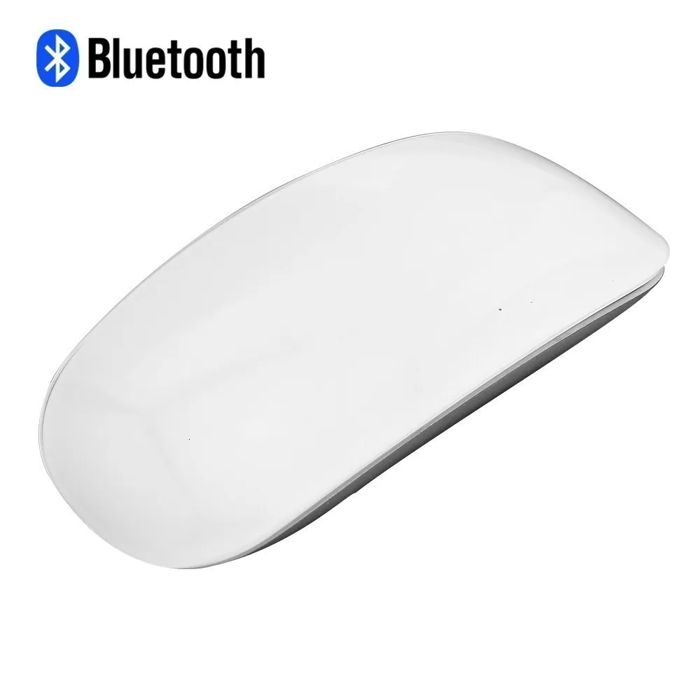 White Bluetooth беспроводная Arc Touch Волшебная компьютерная мышь эргономичная оптическая 2 Mause мини 3d тонкая офисная компьютерная мышь для ноутбука Apple Macbook - Цвет: White