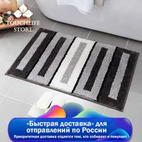 50x80cm fashion striped microfiber bath mat super soft bathroom rug fast absorbent bathroom door mat tpr slip home floor mat
