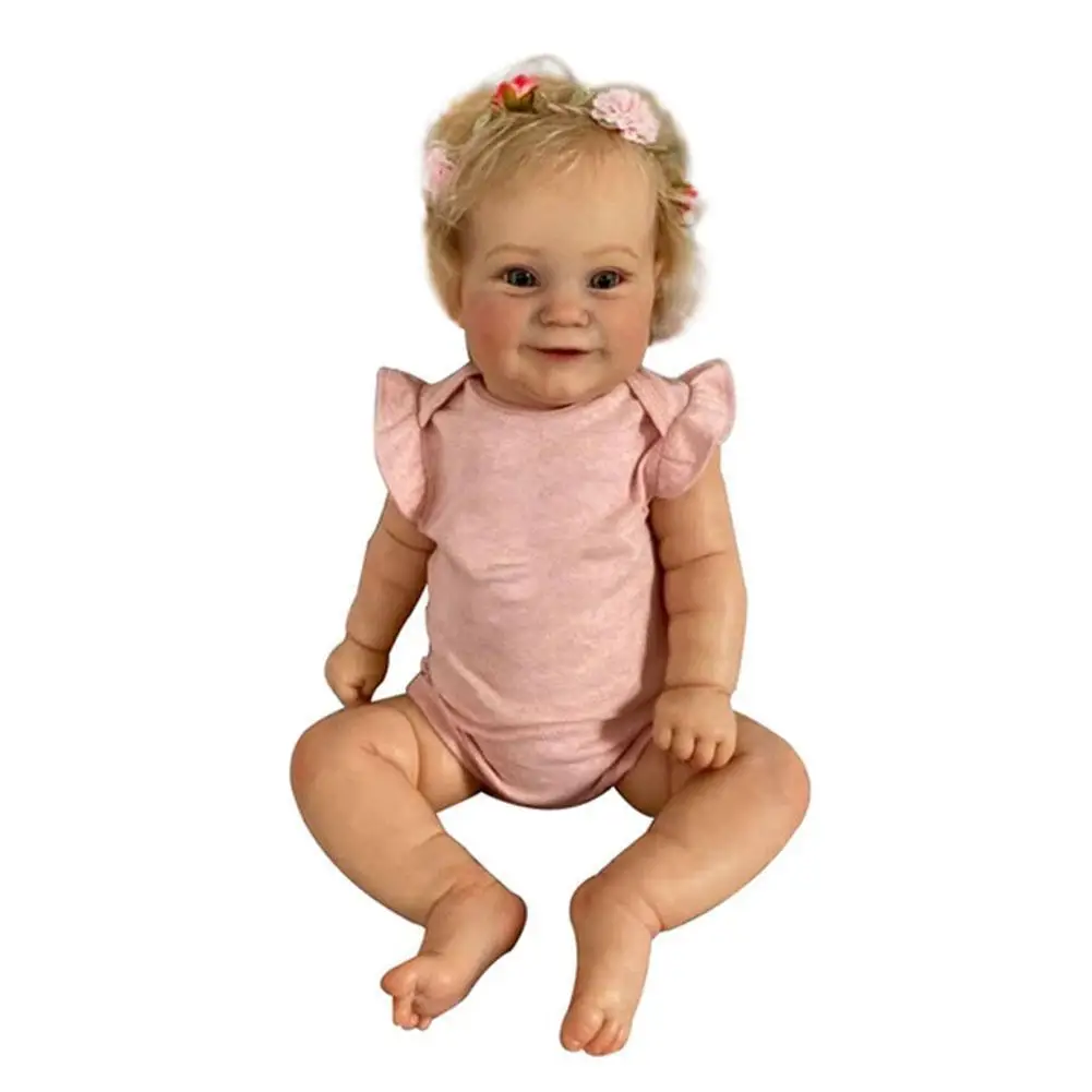 

Кукла реборн, 60 см/50 см, популярная милая девочка-Мэдди со светлыми волосами, мягкое тело, кукла ручной работы высокого качества