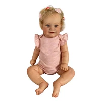 60cm50cm reborn toddler popular maddie cute girl doll with rooted blonde hair soft cuddle body high quality handmade doll