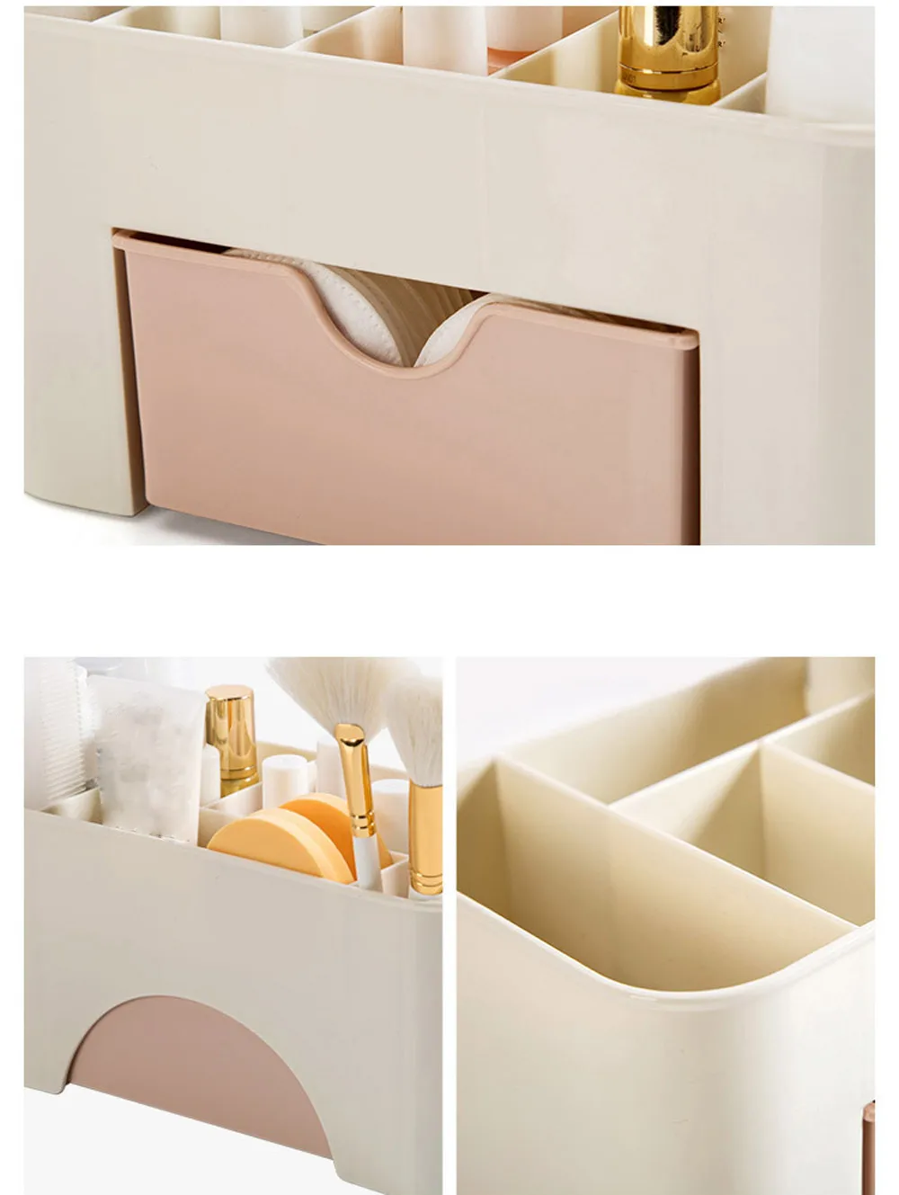 Saving Space Desktop Comestics Makeup Storage Drawer Type Box bethroom storage makeup box organizer home | Дом и сад