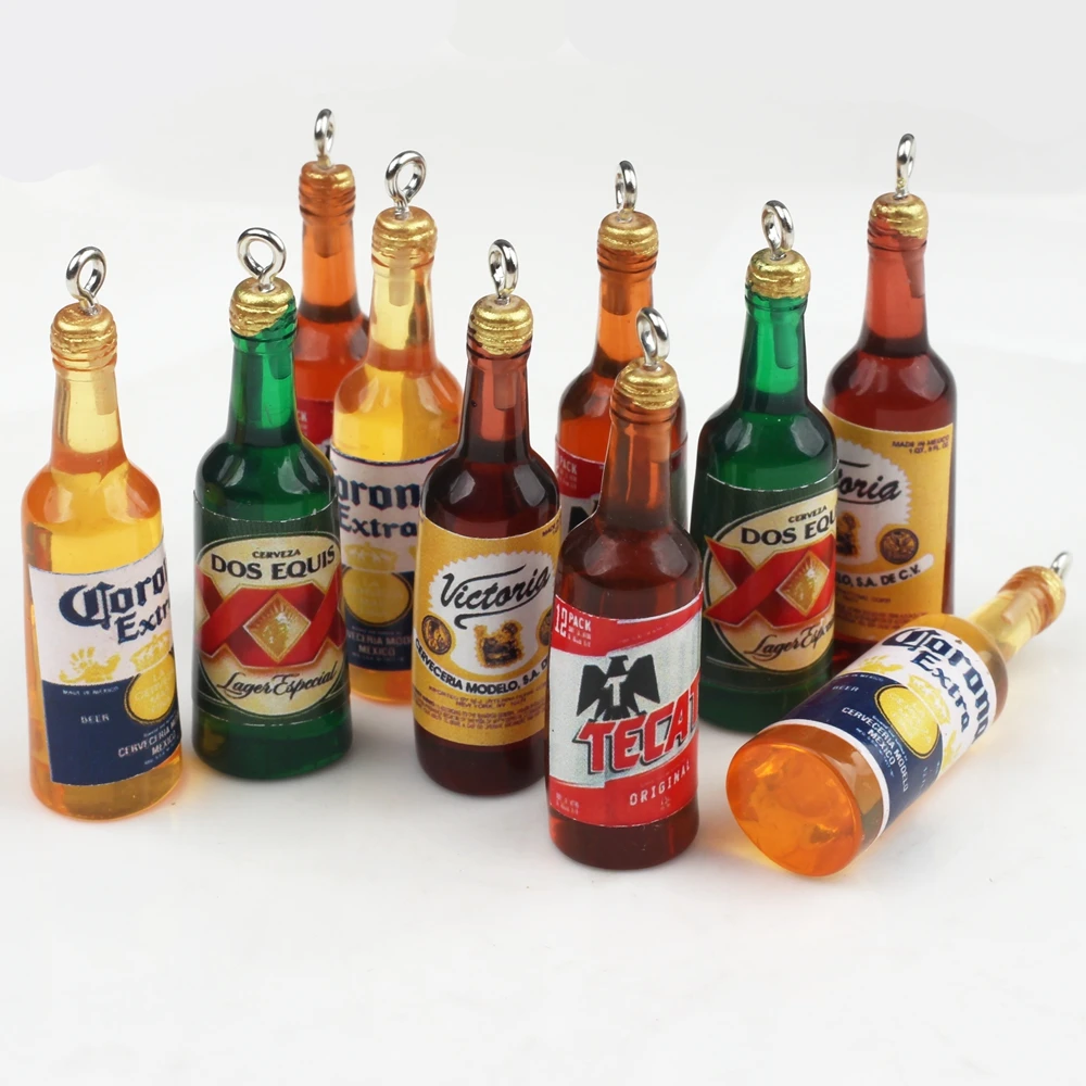 Полимерные 3D Подвески в виде бутылки мини для изготовления ювелирных изделий