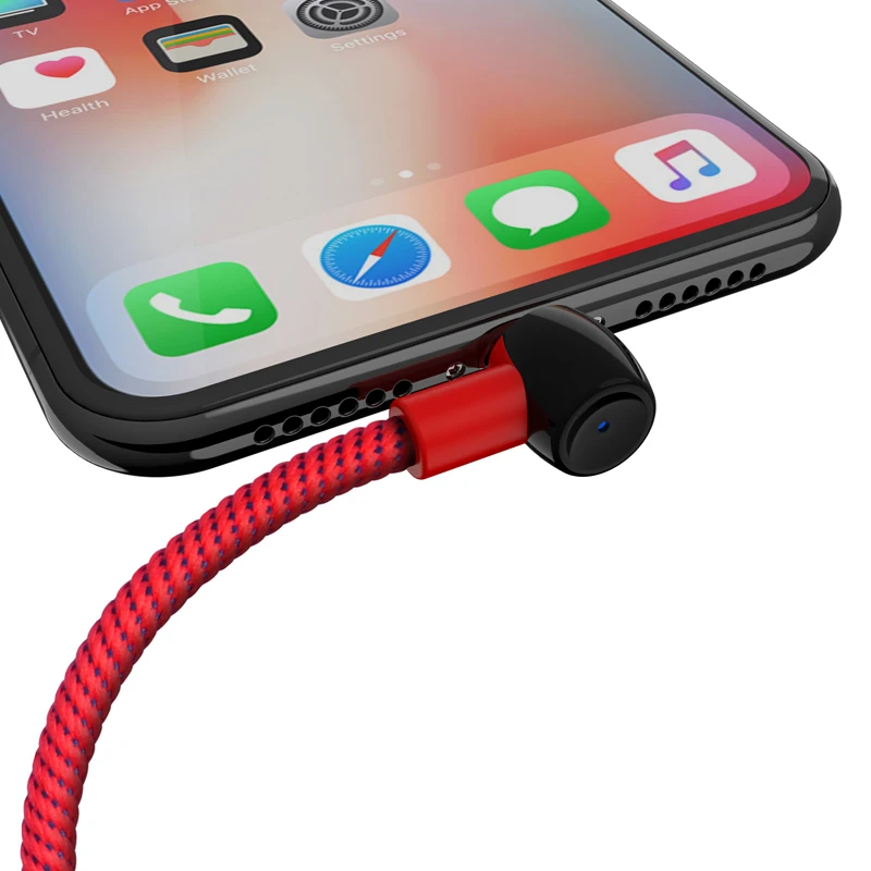 3A Smart Auto power off 90 градусов Usb зарядный кабель с нейлоновой оплеткой 2 м для быстрой