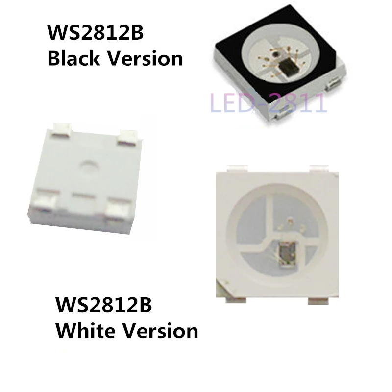 100 ~ 1000 шт WS2812B светодиодный чип 5050 RGB SMDWS2812 Индивидуально адресуемый цифровой DC5V