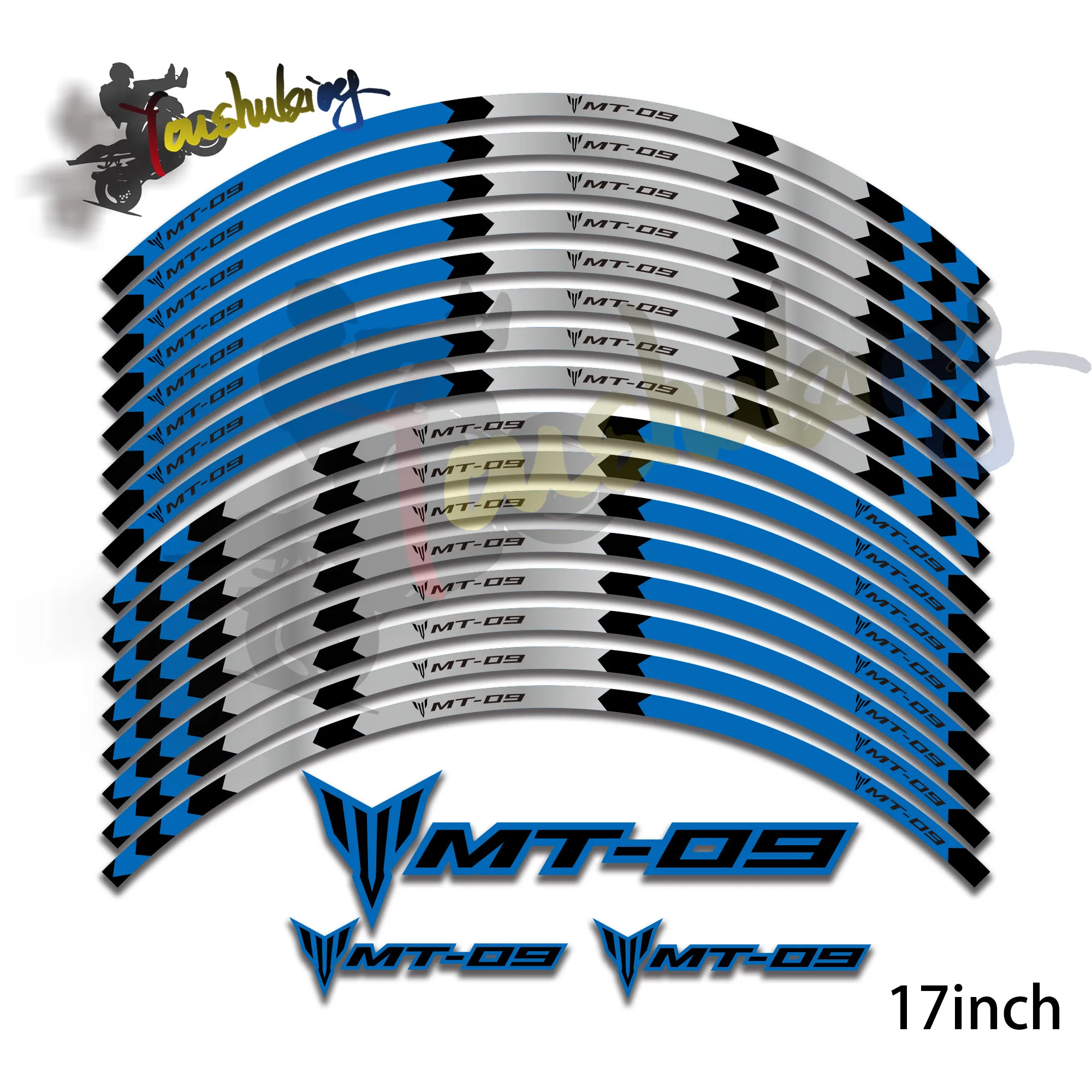 Светоотражающие наклейки на раму мотоцикла подходит для любого 17 дюймов с