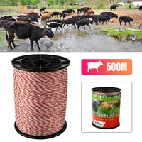 low electric resistance wire fence roll type electric rope for pig horse sheep animal fence russia fast delivery power cord