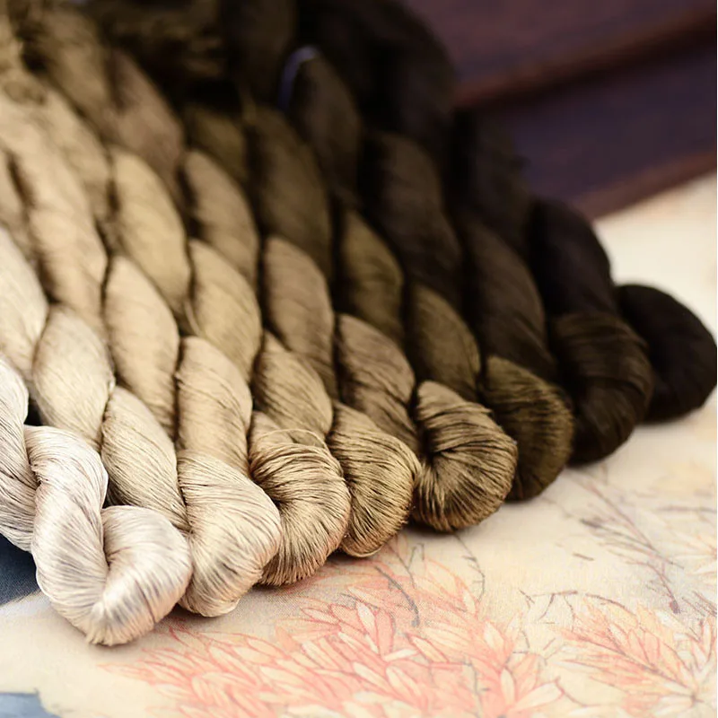 Шелковая нить для вышивки 1 шт./400 м из 100% шелка ручная вышивка крестиком серия