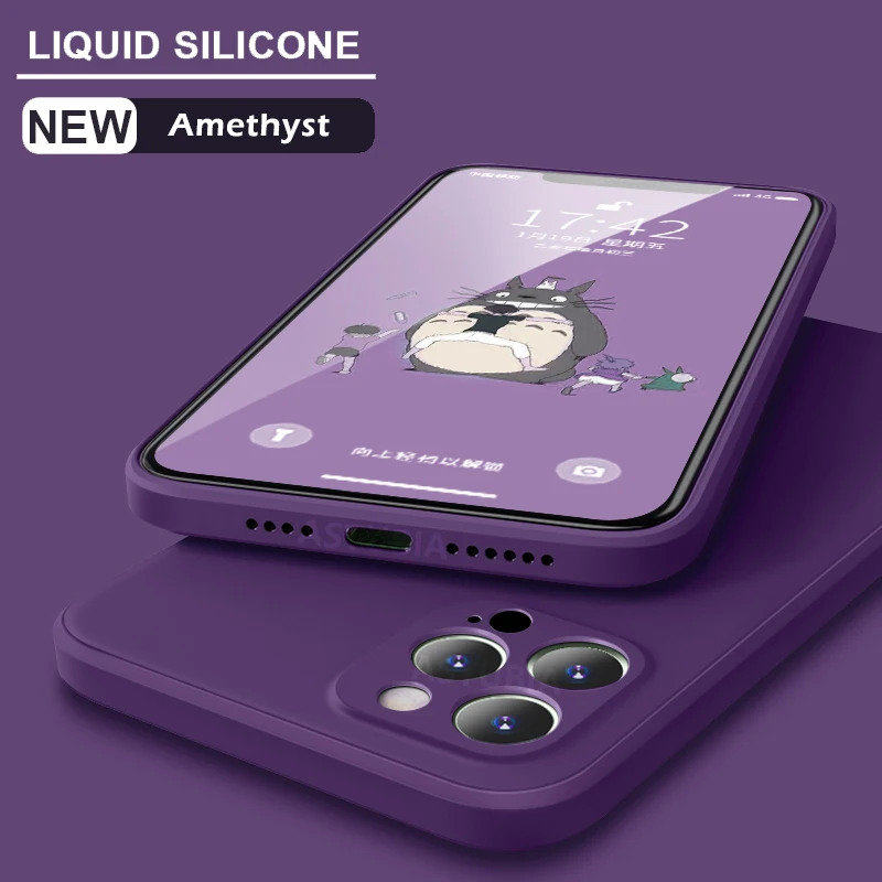 Sumgo 2021 Square Liquid Silicone Case For iPhone 13 12 11 Pro Max Mini XS X XR 7 8 Plus SE 2020 Full Lens Protection Cover