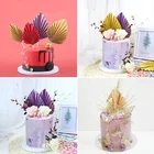 2 шт., бумажные складные топперы для торта