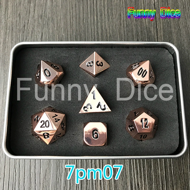 7 шт./компл. металлическая фотография для D4 D6 D8 D10 D12 D20 Side Digital Funny dnd настольная игра