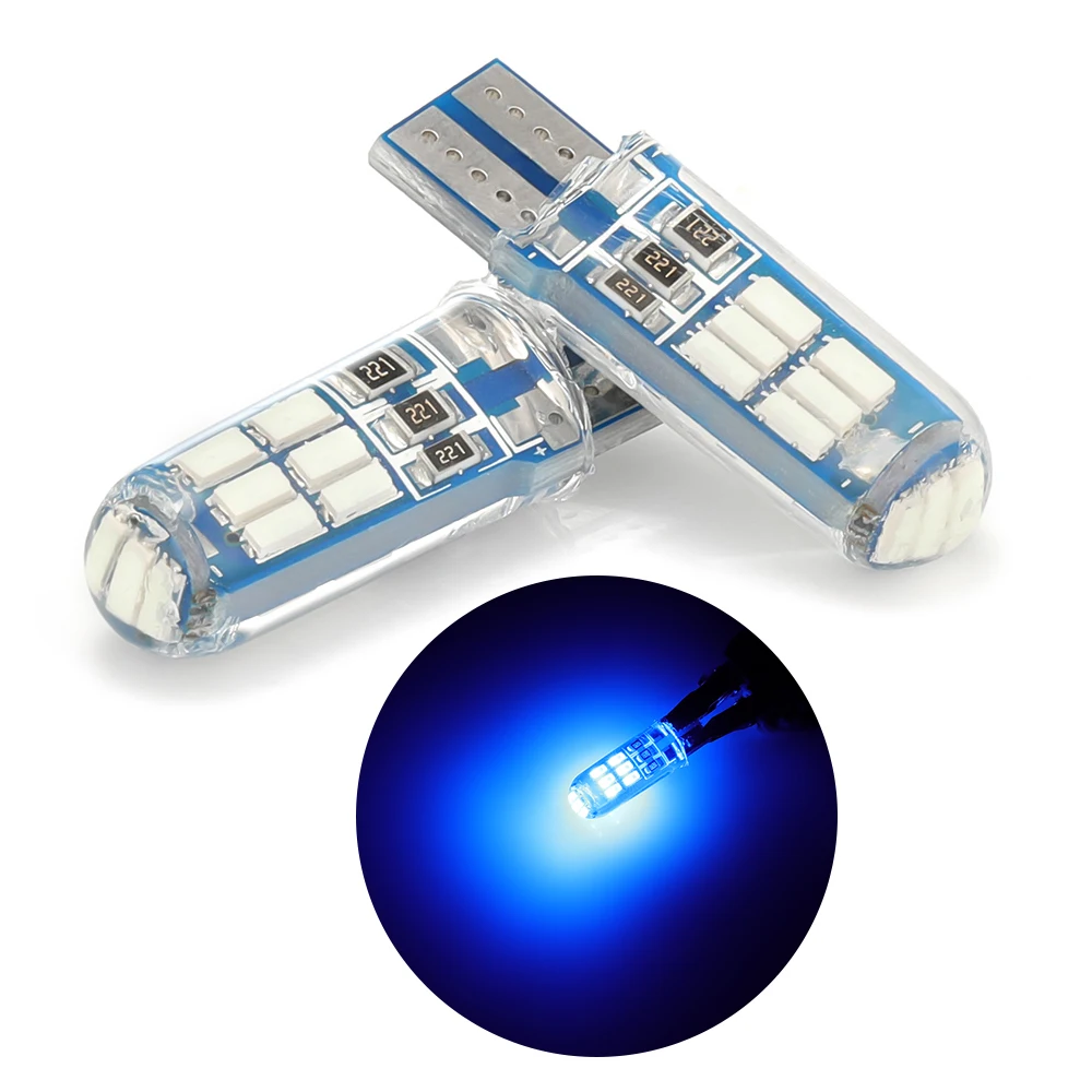 

T10 W5W 4014 15smd силиконовые лампы для инструментов, ширина света, световые огни, карта света, ступенчатые огни, огни багажника, номерные знаки