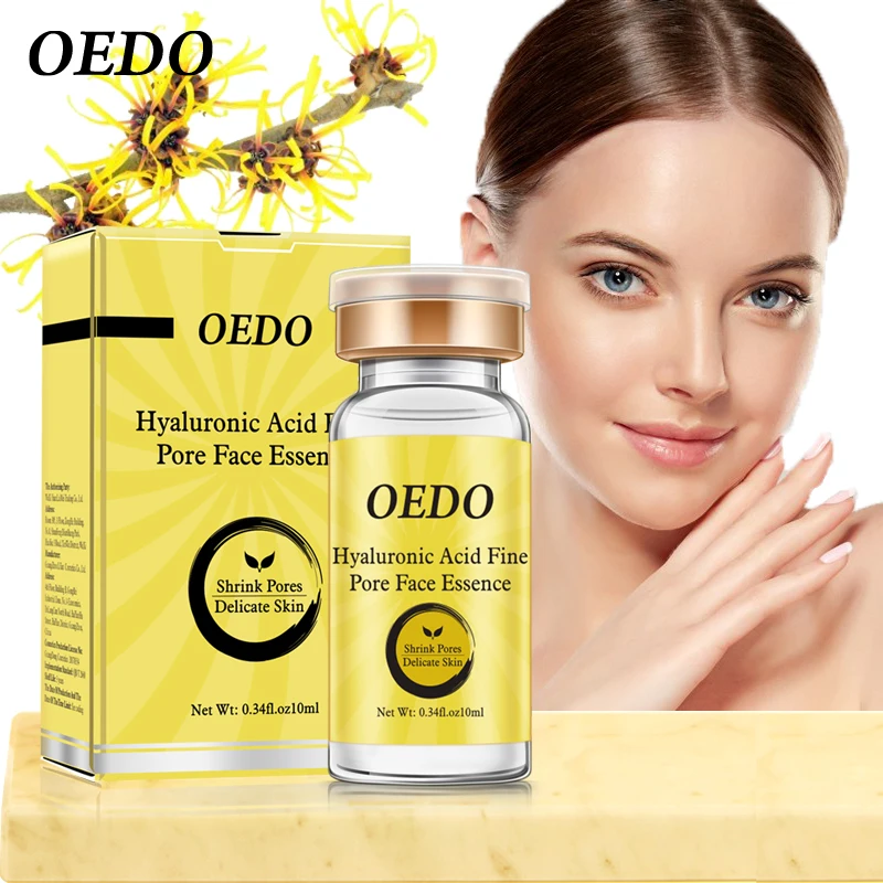 

OEDO Shrink Pore Serum Hyaluronic Acid Moisturizing Face Essence Collagen Whitening Plant Anti Aging Anti Wrinkle Skin Care 10ml