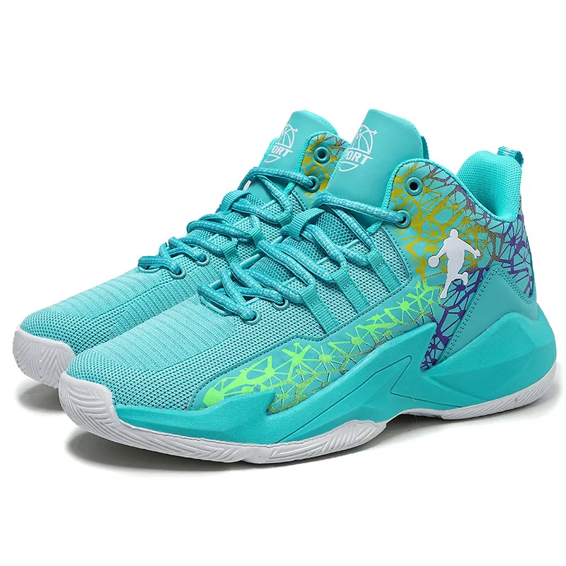 

2021 spring new high-top basketball boots men's flying woven breathable casual outdoor sports shoes free shipping