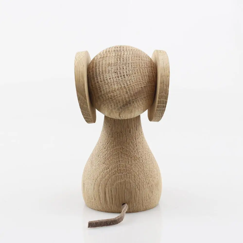 Скандинавский твердый дуб деревянный слон теленок миниатюрные креативные