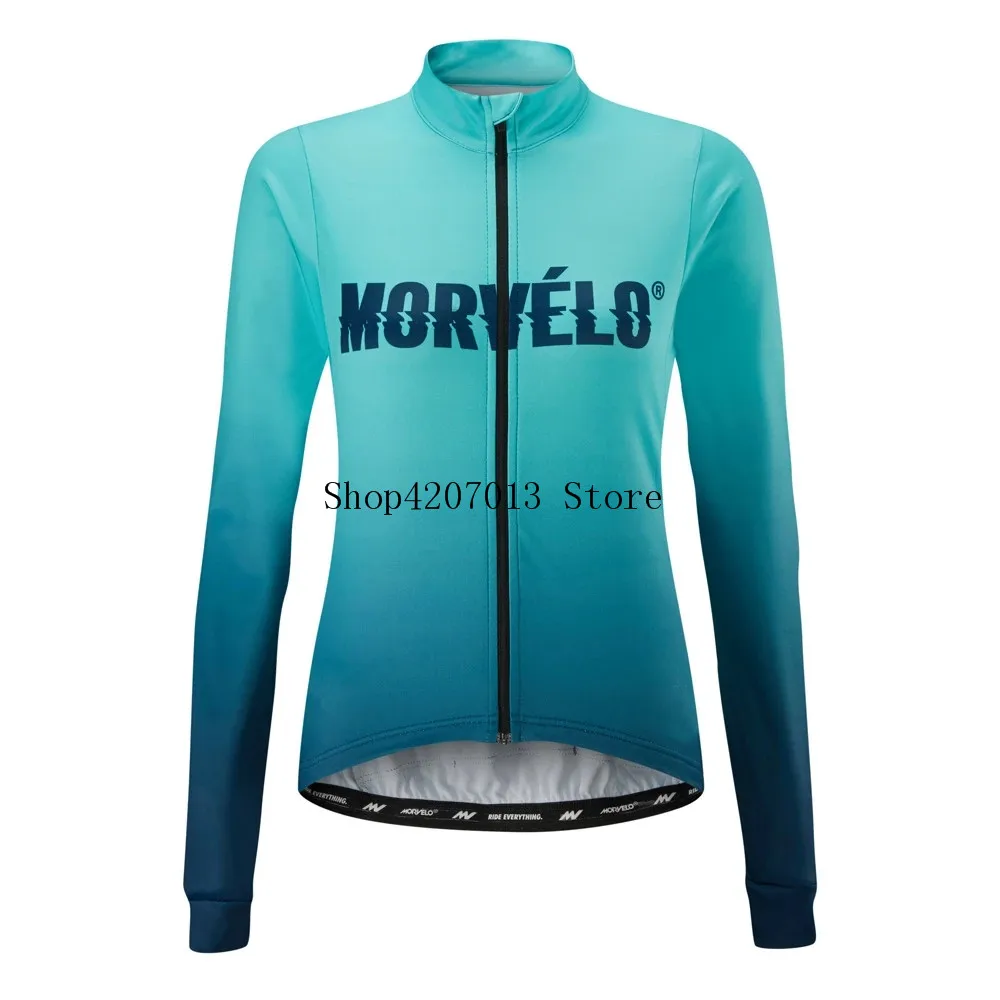 Morvelo 2019 Женская Осенняя футболка с длинным рукавом для езды на велосипеде Джерси