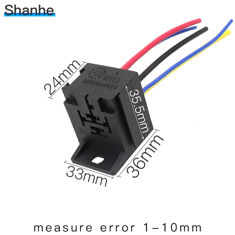as picture 5-проводной Авто Автомобильные реле-гнезда - Габаритные размеры: as picture
