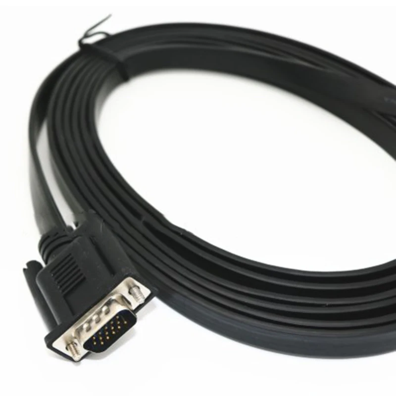 VGA Мужской 15PIN плоский 3+ 6 к VGA Мужской 15PIN Удлинительный кабель с патроном 1,8 м