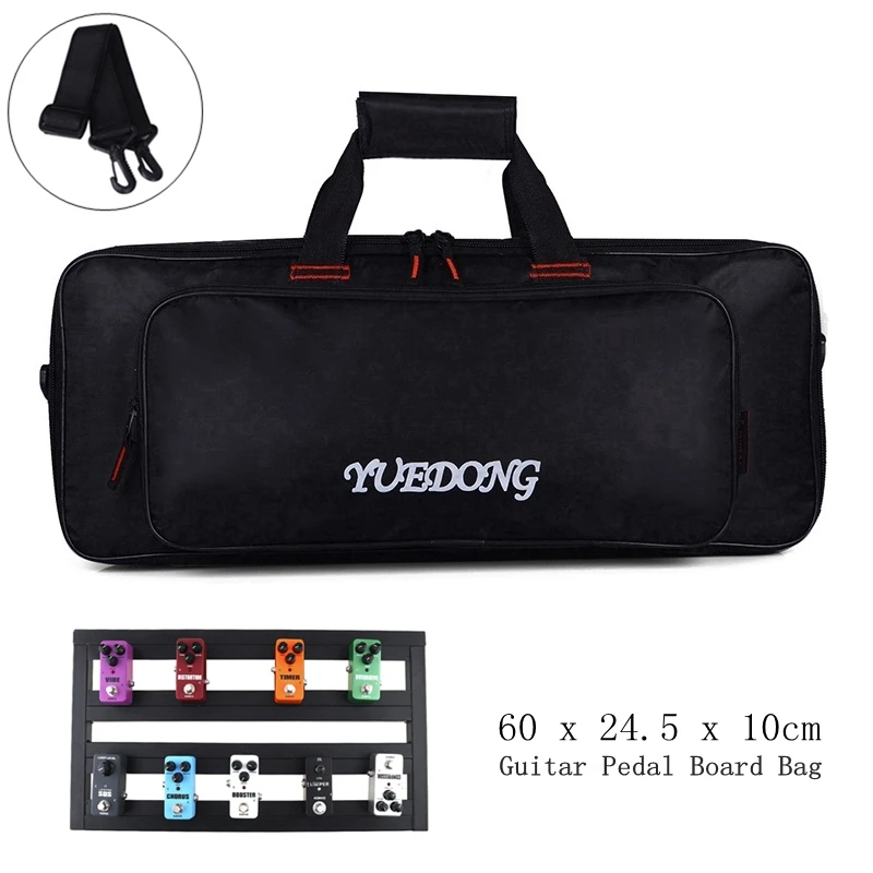 

60*24.5*10cm Universal Portable Guitar Effects Pedal Board Gig Shoudler Bag 20mm Sponge Thicken Soft Case Big Style Guitar Pedal