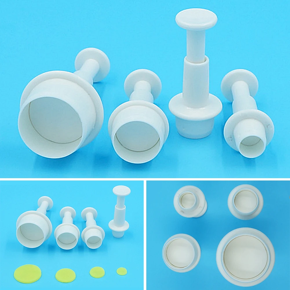 4 шт./компл. Пластик круглый Форма Рождество печенье с мастикой резак